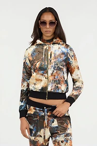 Rusty Stain Print Sweatshirt Hoodie