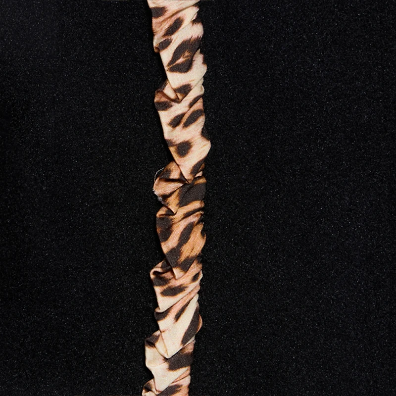 Black Coat with Animalier Inserts
