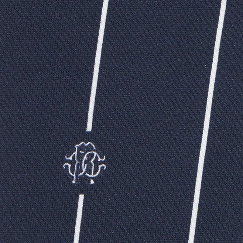 Blue Track Pants with RC Monogram and Stripes
