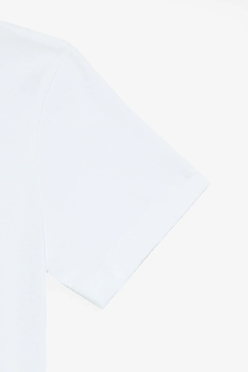 T-Shirt With RC Monogram And Rhinestone Logo