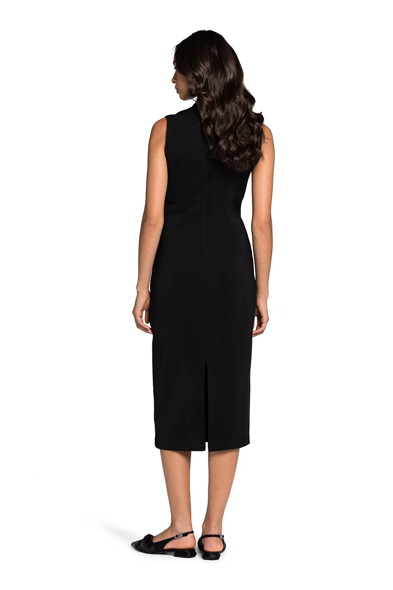 Mock-Neck Sleeveless Dress