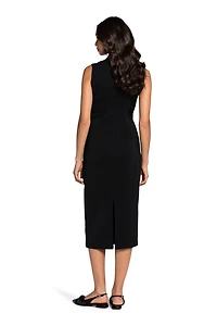 Mock-Neck Sleeveless Dress