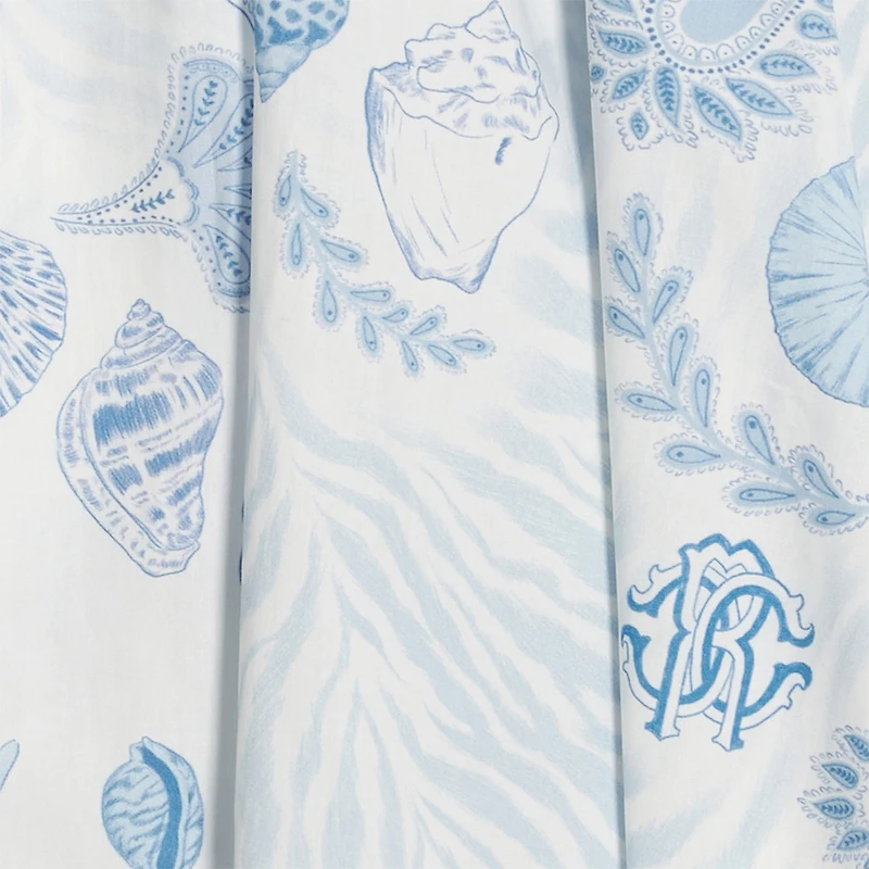 Dress With RC Monogram And Marine Print