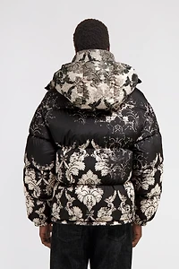 Broccato Print Puffer Jacket