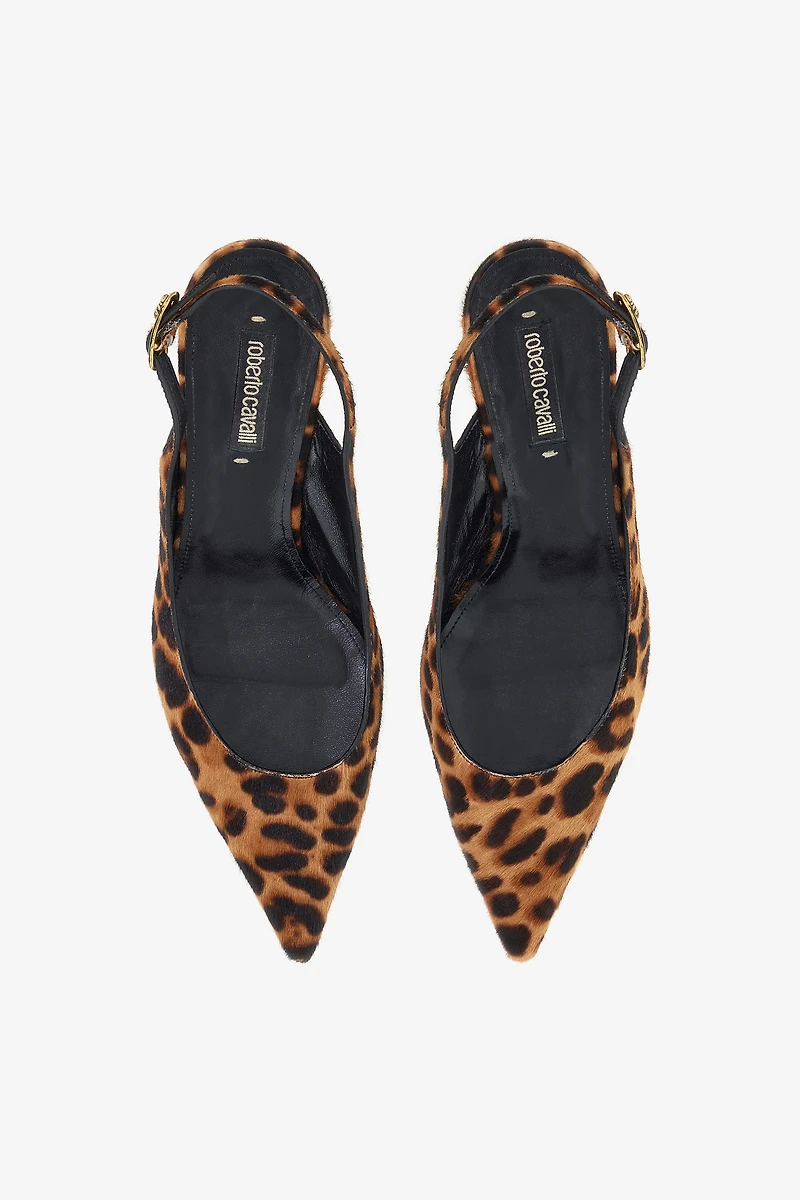 Leopard Print Slingback Pumps