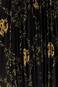 Filigree-Print Pleated Skirt