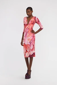 Plumange Print Midi Dress