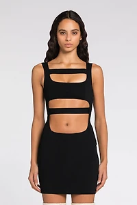 Cut-out detail mini dress