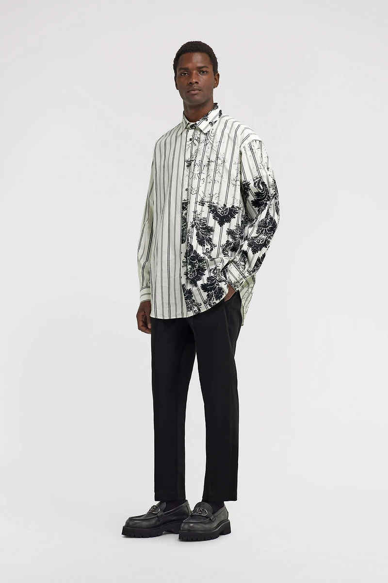 Broccato Print Silk Shirt