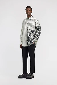 Broccato Print Silk Shirt