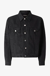 Python-Print Denim Jacket