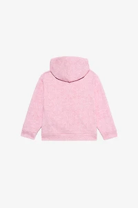 Baby Pink Sweatshirt with Floral Print