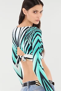 Ray Of Sea Print Top