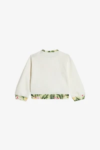 Sweatshirt With Embroidered Flowers And RC Monogram