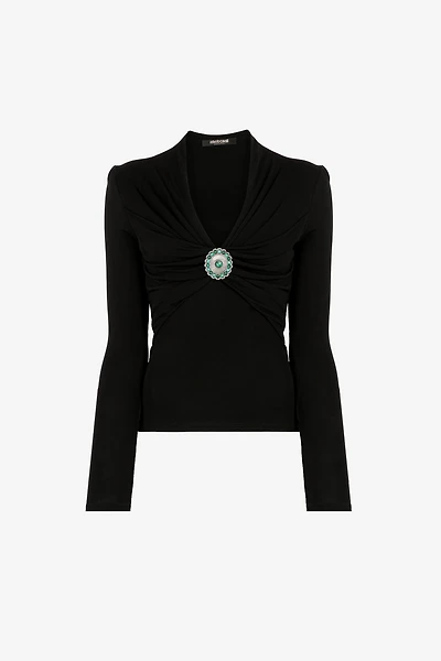 Embellished Gathered Top