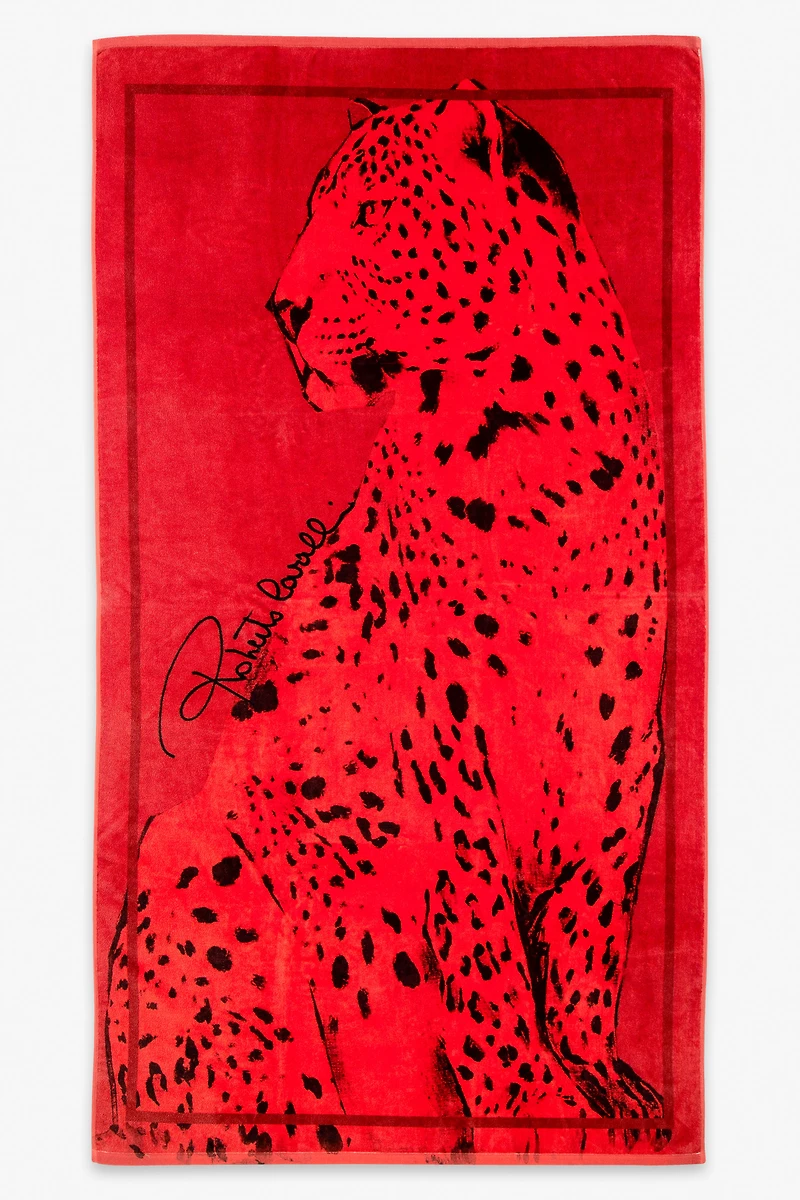 Big Cat Print Beach Towel