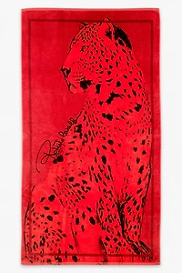 Big Cat Print Beach Towel