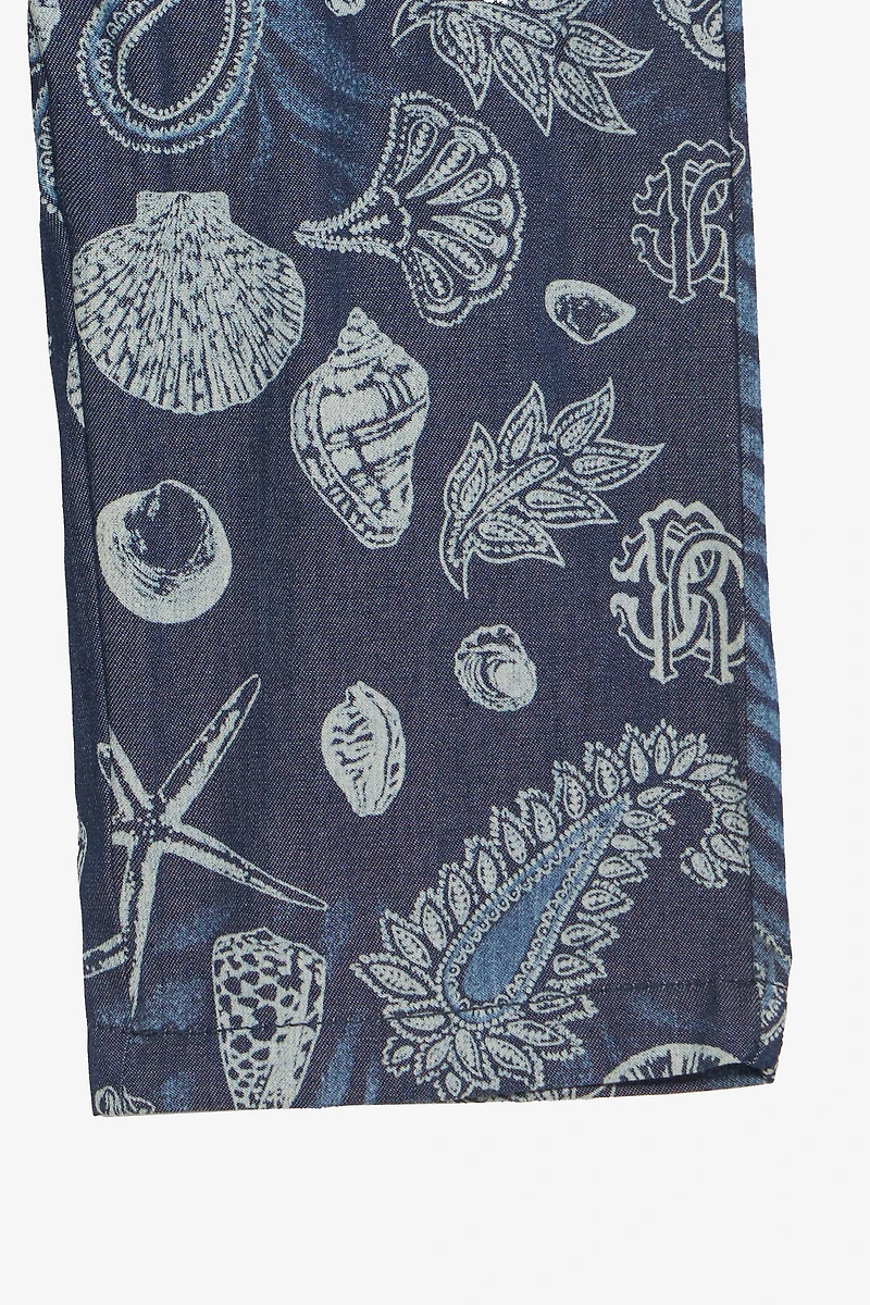 Marine-Print Shorts