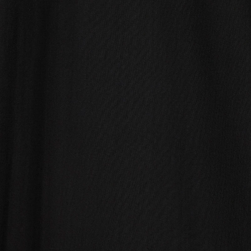 Long Black Wool-Blend Shirt