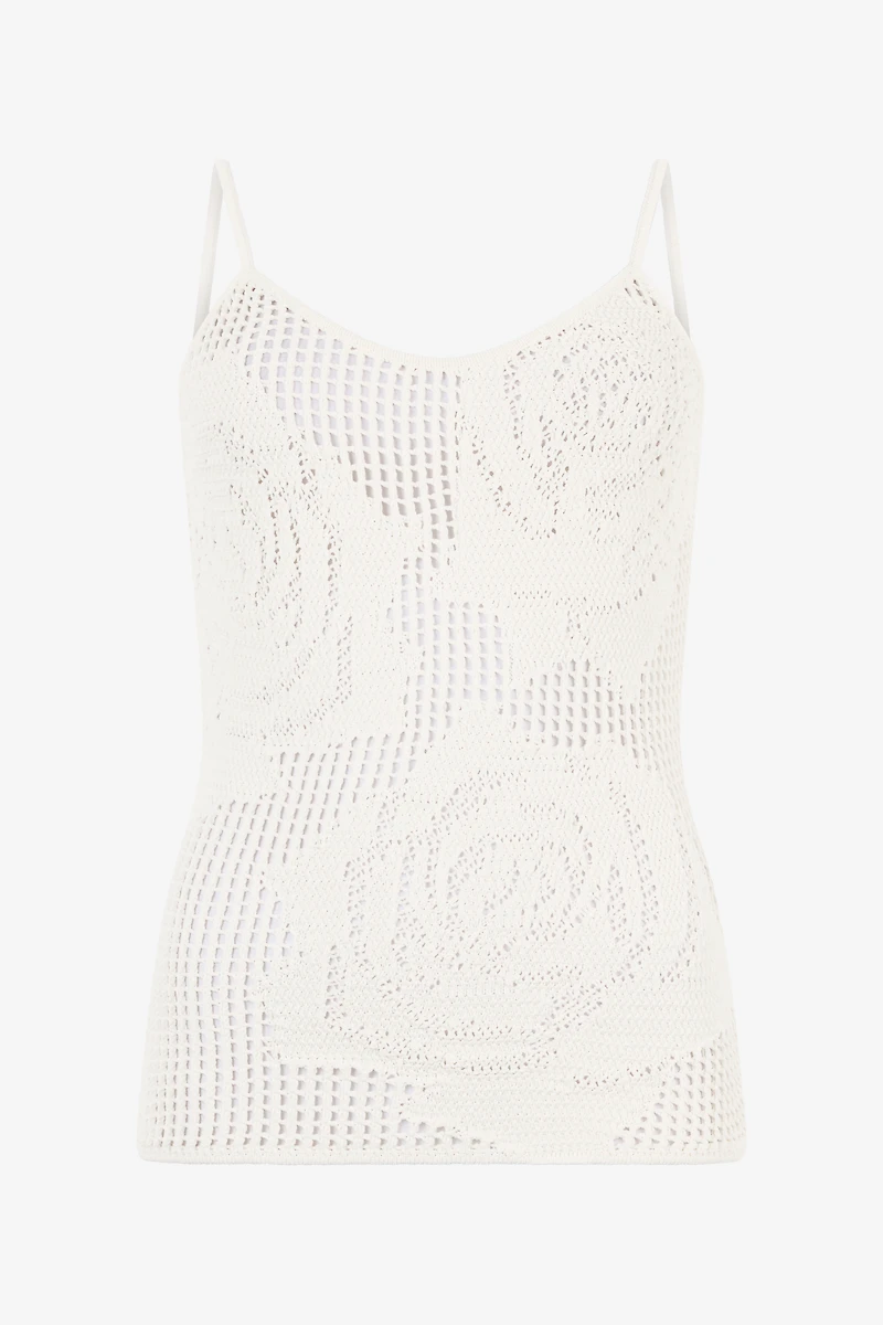 Openwork Top With Roses