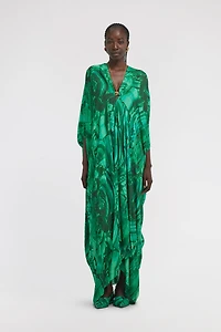 Malachite Print Long Kaftan