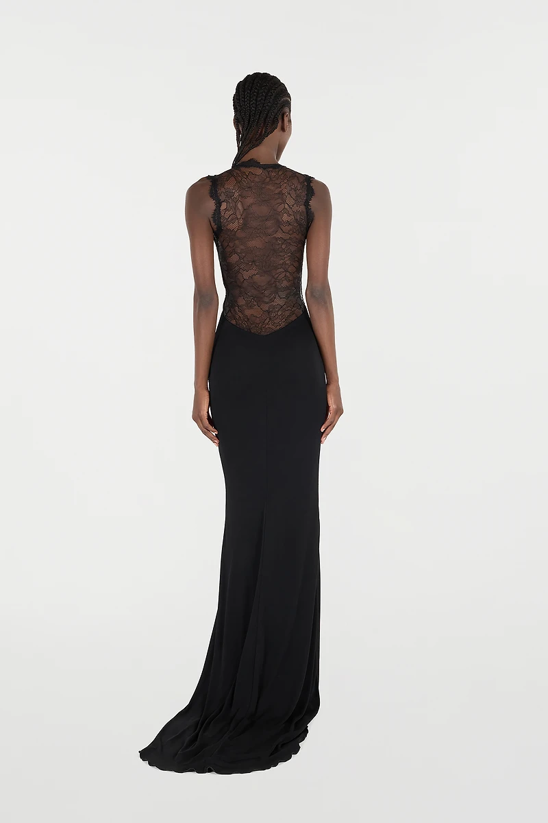 Extra-Long Dress With Lace