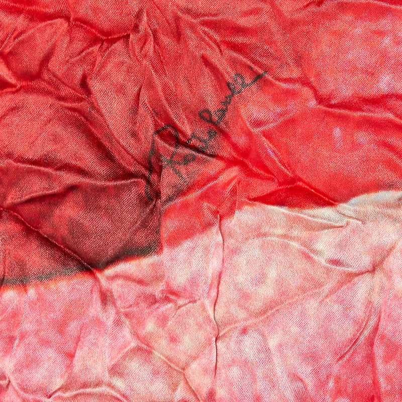 Crinkled Asymmetric Dress With Rose Print