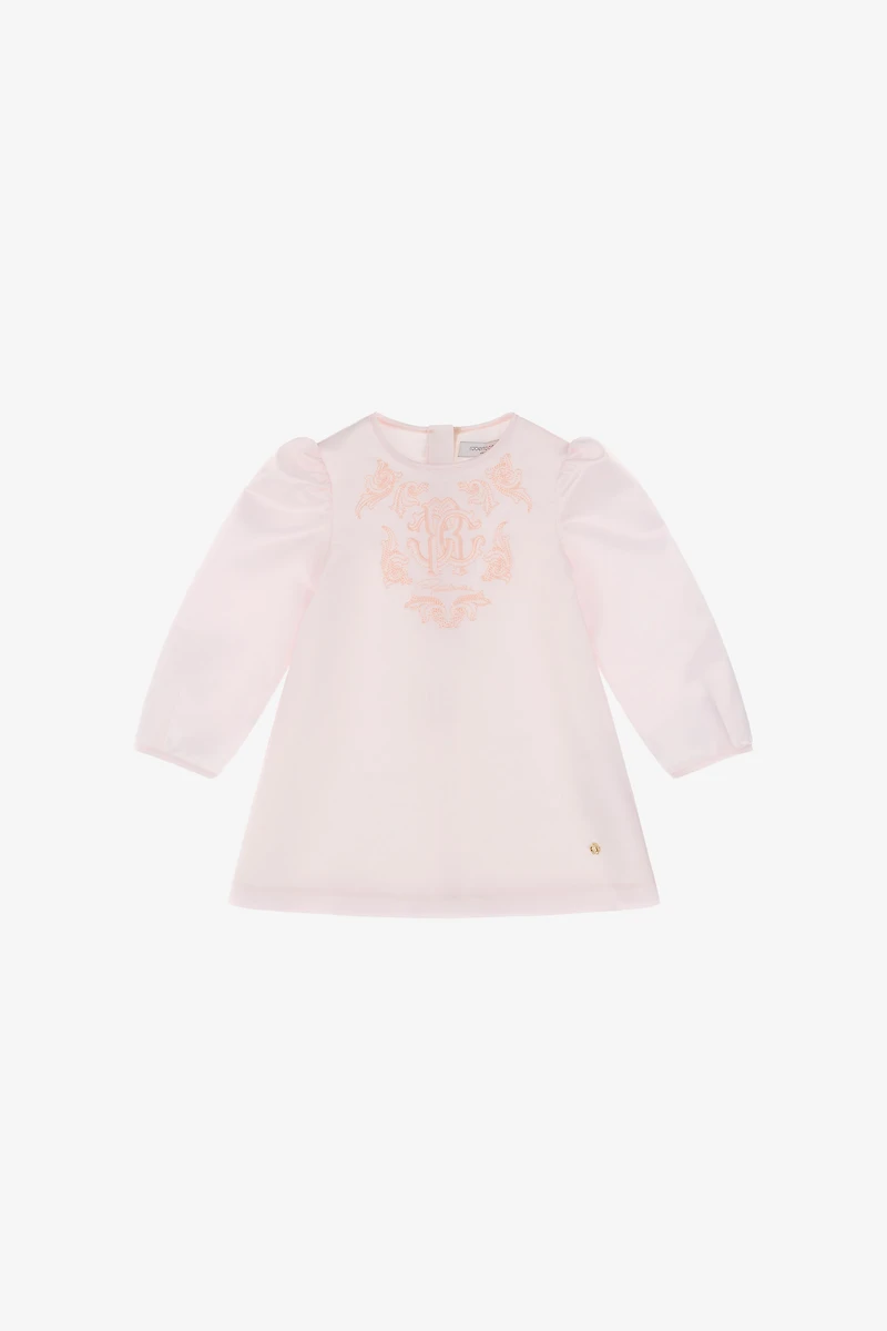 Baroque Embroidered Pink Dress