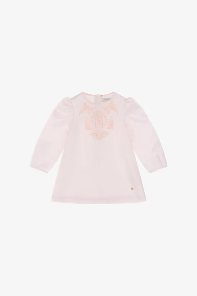 Baroque Embroidered Pink Dress