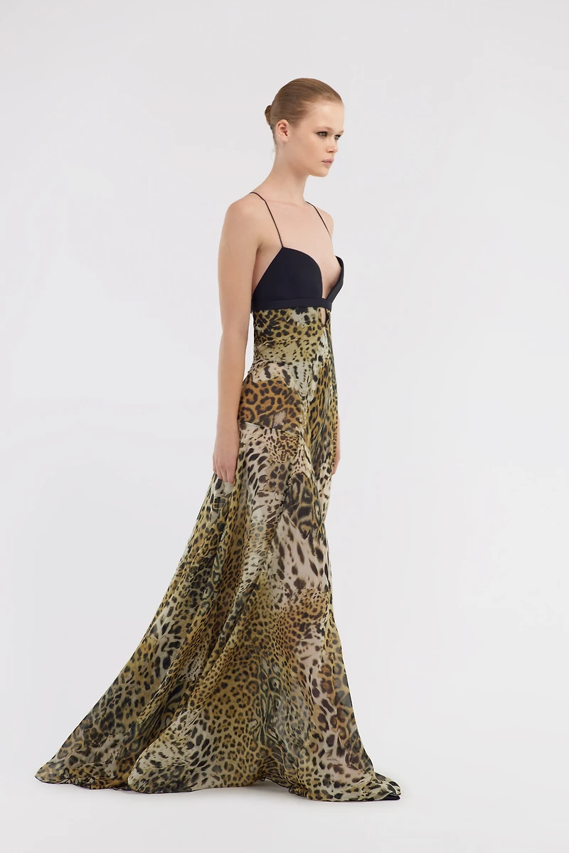 Long dress Jaguar Skin print