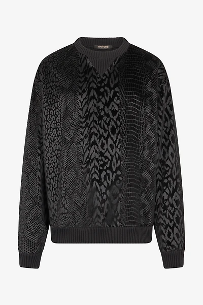 Sweatshirt With Animal Print