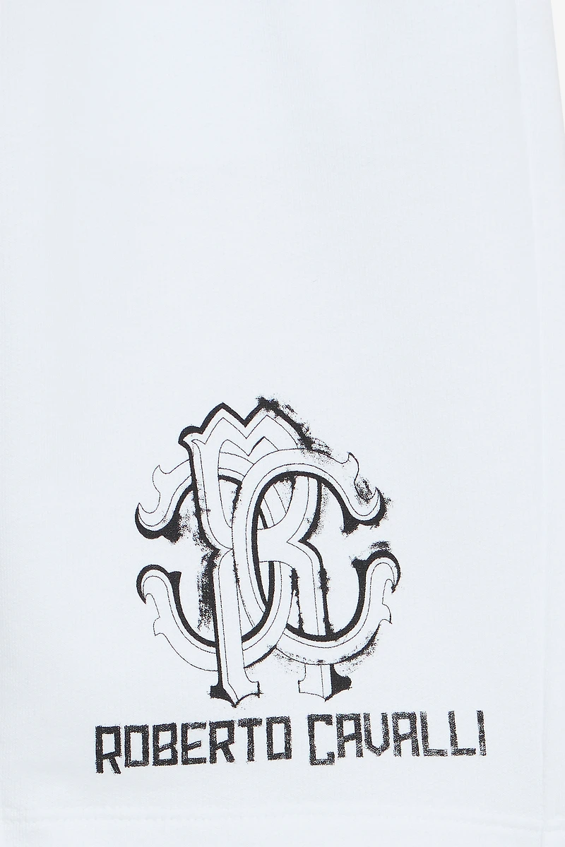 Zebra-Print Sports Shorts And RC Monogram