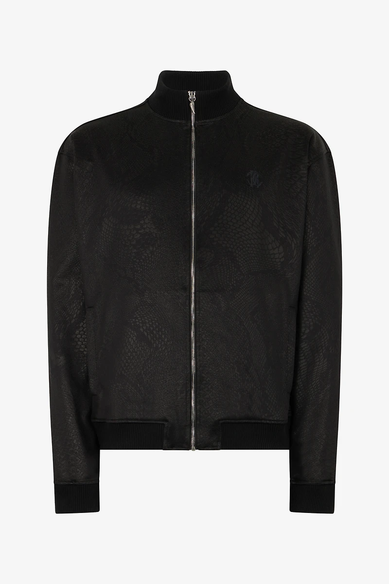 Full-Zip Sweatshirt With Python Print