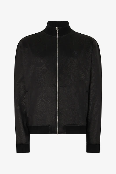 Full-Zip Sweatshirt With Python Print