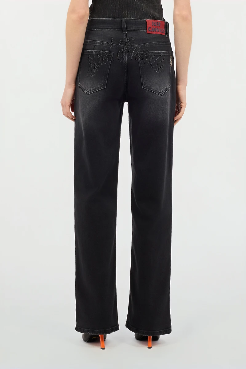 Jeans With Logo On The Back