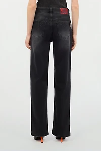 Jeans With Logo On The Back