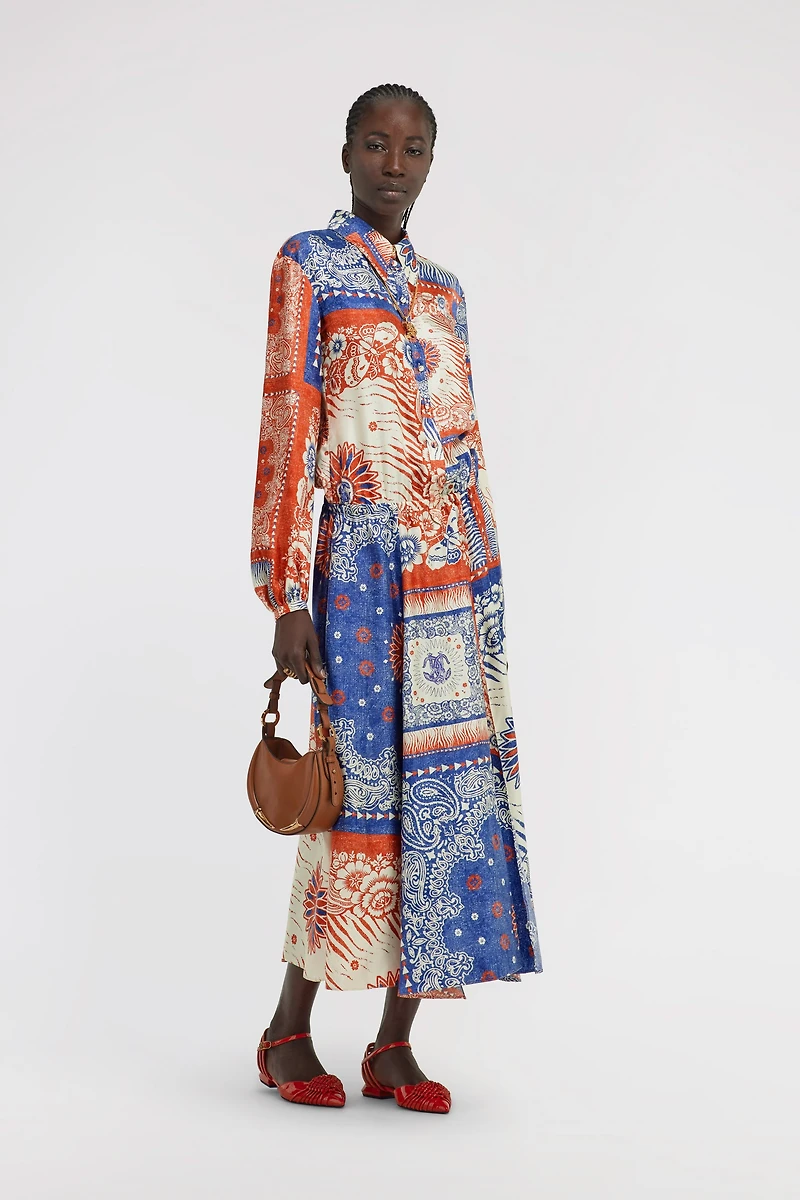 Bandana Print Maxi Dress