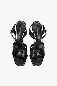Sandals With Straps And Thick Heel