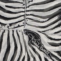 Silk Scarf With White Tigress Print
