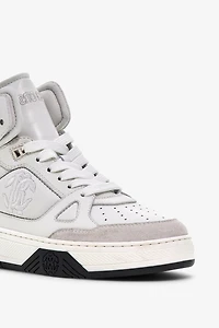 White Leather High-Top Sneaker