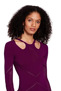 Cut out knitted mini dress