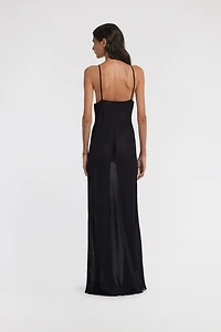 Black Maxi Slip Dress