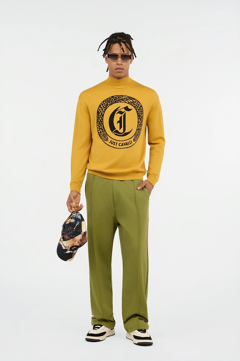 Green Pintuck Trousers