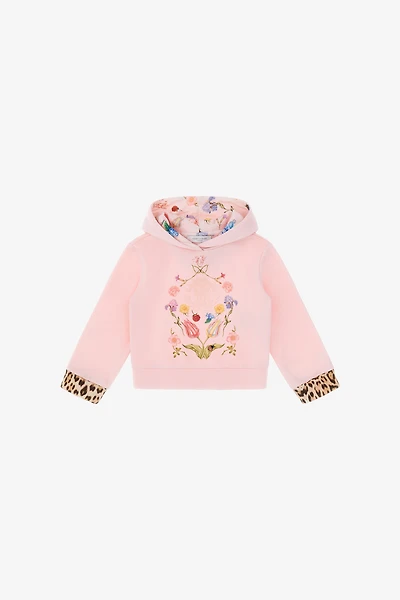 Sweatshirt With Flowers, Fruits And Jaguar Skin Print