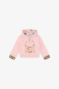 Sweatshirt With Flowers, Fruits And Jaguar Skin Print