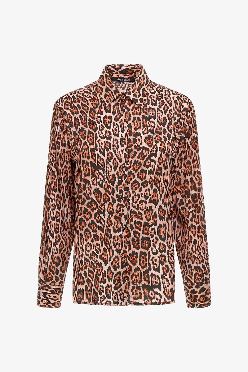 Shirt with jaguar print