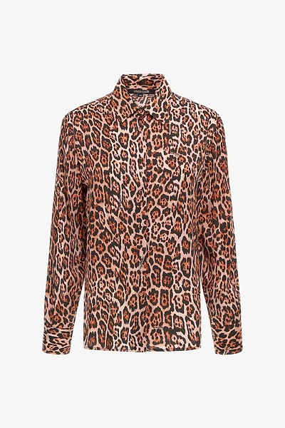 Shirt with jaguar print