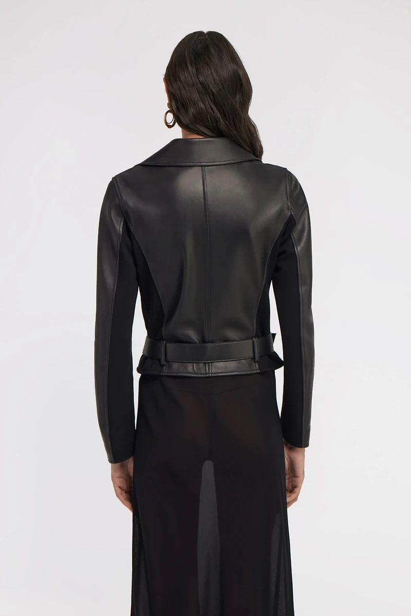 Leather biker Jacket
