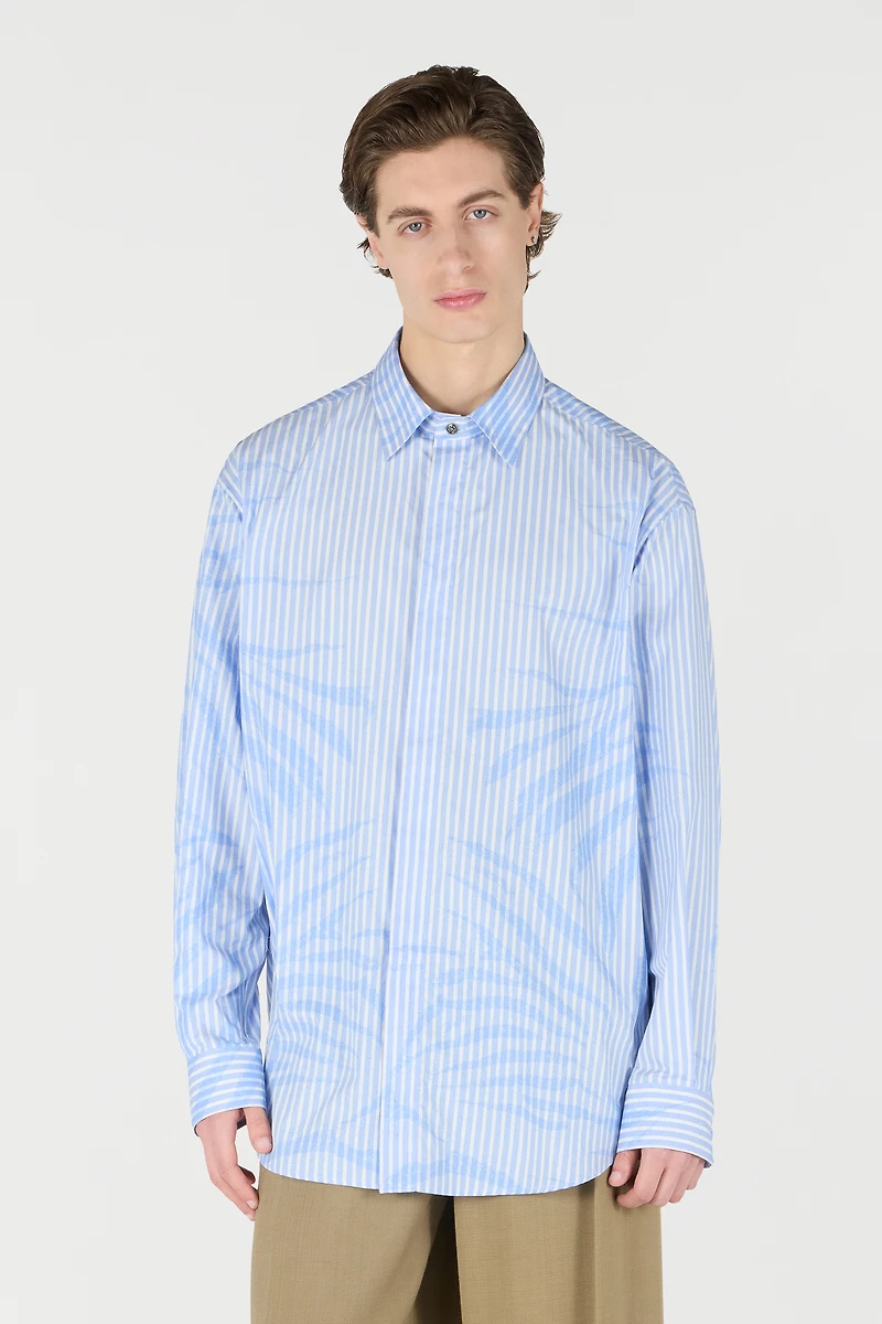 Striped Shirt With Zebra Pattern