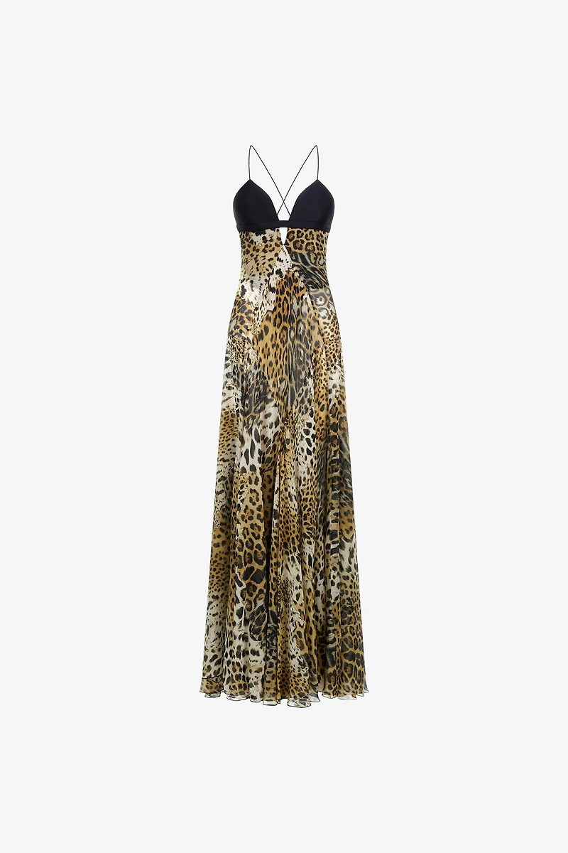 Long dress Jaguar Skin print